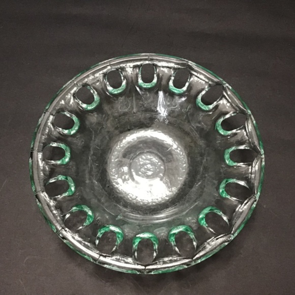 Vintage Reticulated Vidrios San Miguel Recycled Glass Bowl - Picture 7 of 8